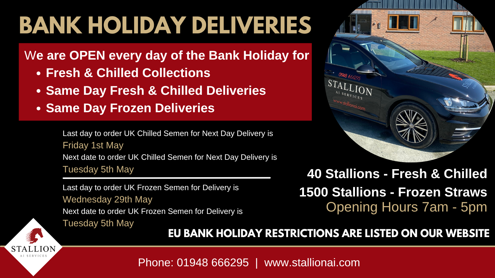 Bank Holidays & EU Deliveries – Customer Guide
